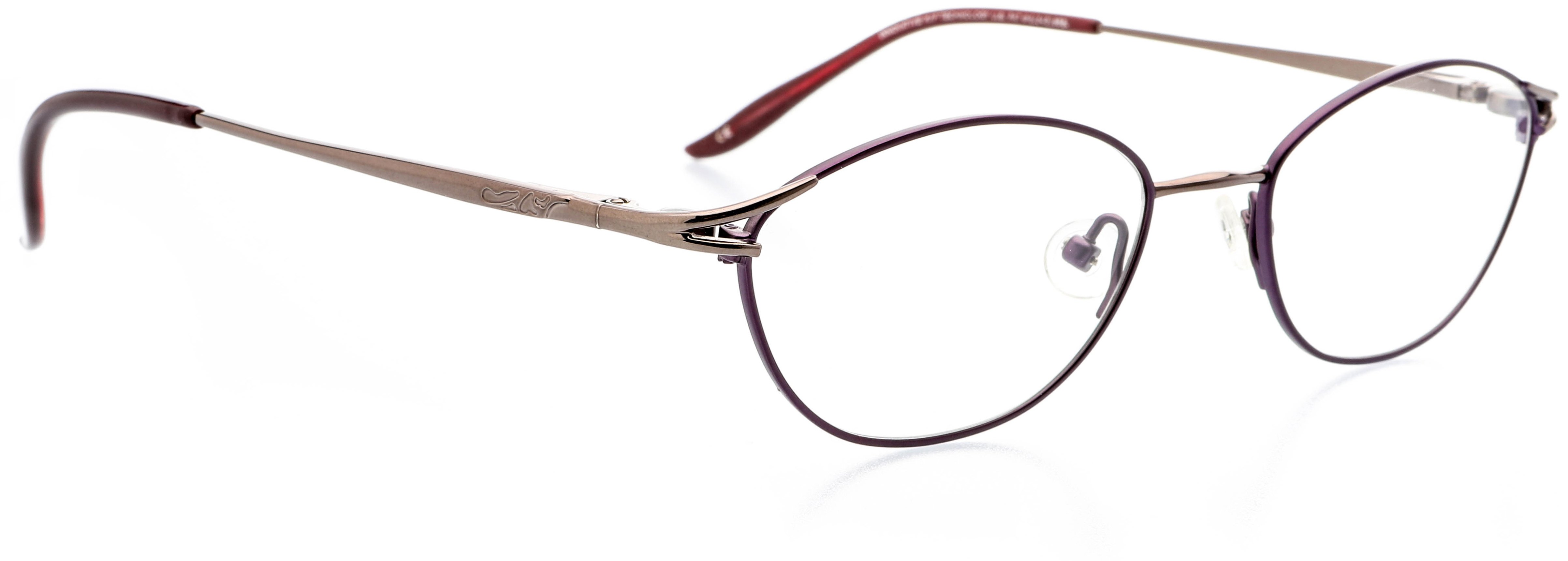 Optical Eyewear - Oval Shape, Titanium Full Rim Frame - Prescription Eyeglasses RX, Gunmetal Lavendar