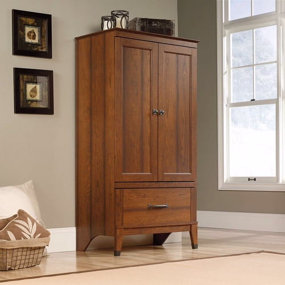 Sauder Carson Forge Armoire, Washington Cherry Finish