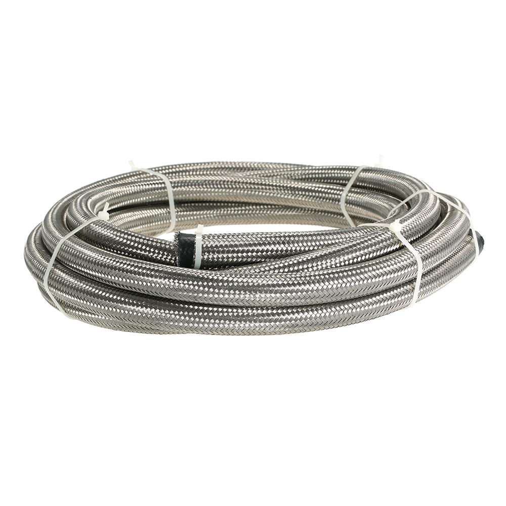 Carevas AN-6 AN6 Stainless Steel Braided Fuel Hose Oil Cooler Hose 2M