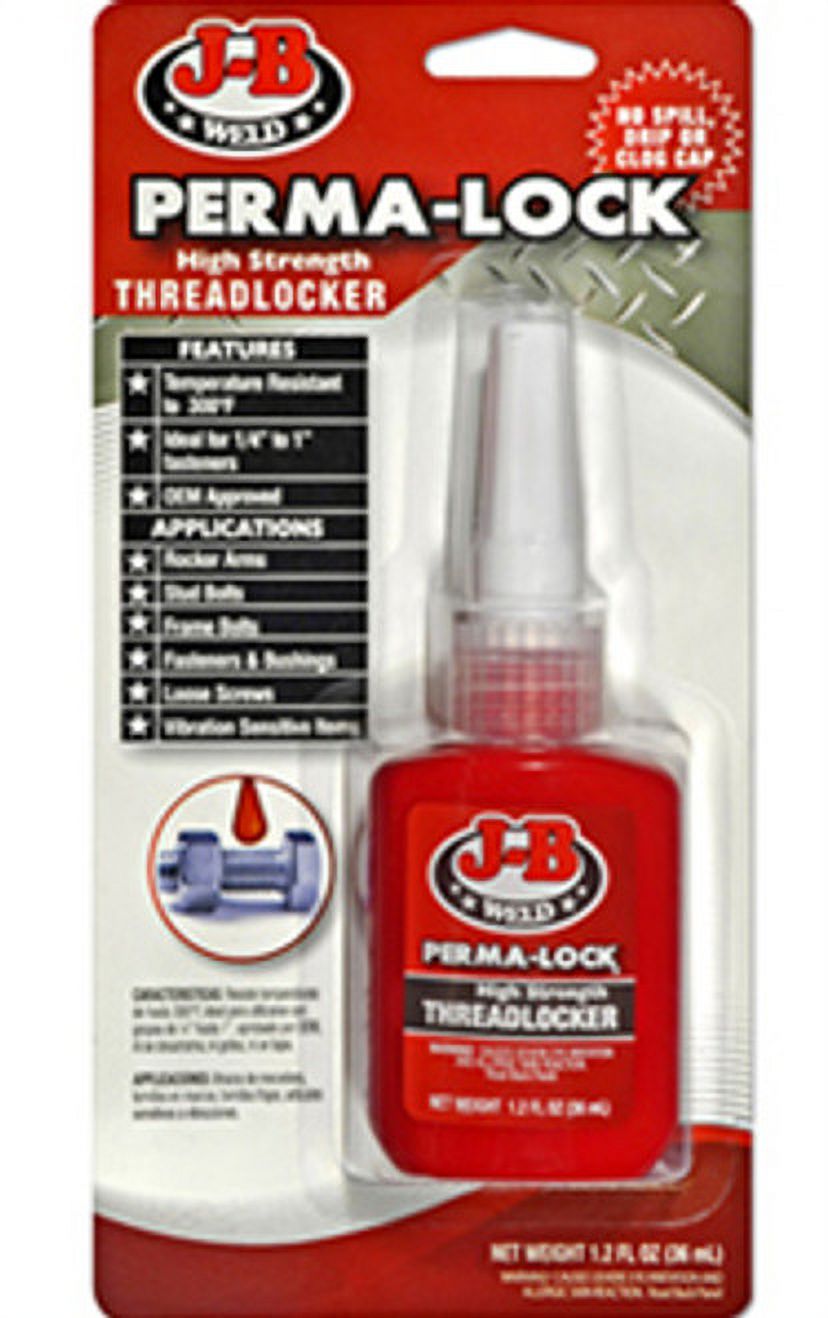 1PK JB Weld 27136 Threadlocker 36 Ml Red