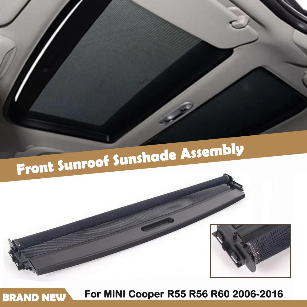 Front  Sunroof Sunshade Cover 54102757016 For MINI Cooper R55 R56 2006-2015 Black