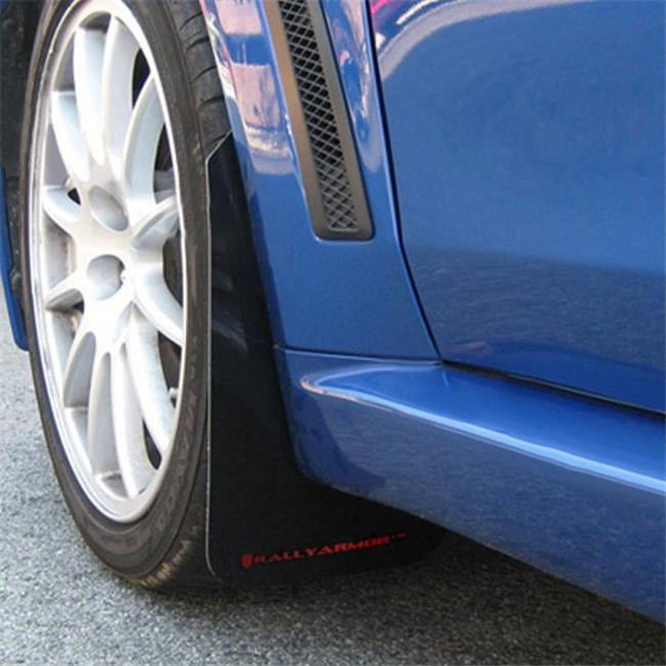 MF10-UR-BLK-RD 2008 Plus Mitsubishi Evolution X UR Black Mud Flap with Red Logo - Black with Red