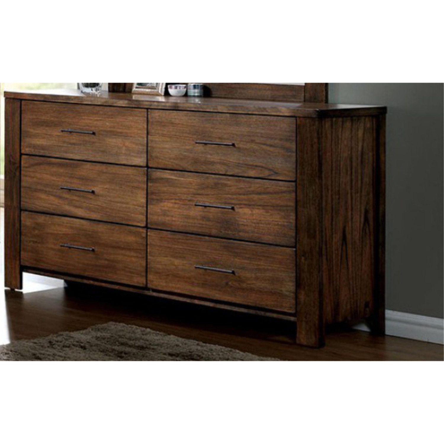 Benzara Exemplary Wooden Dresser In Transitional Style With Handle Pulls, Brown
