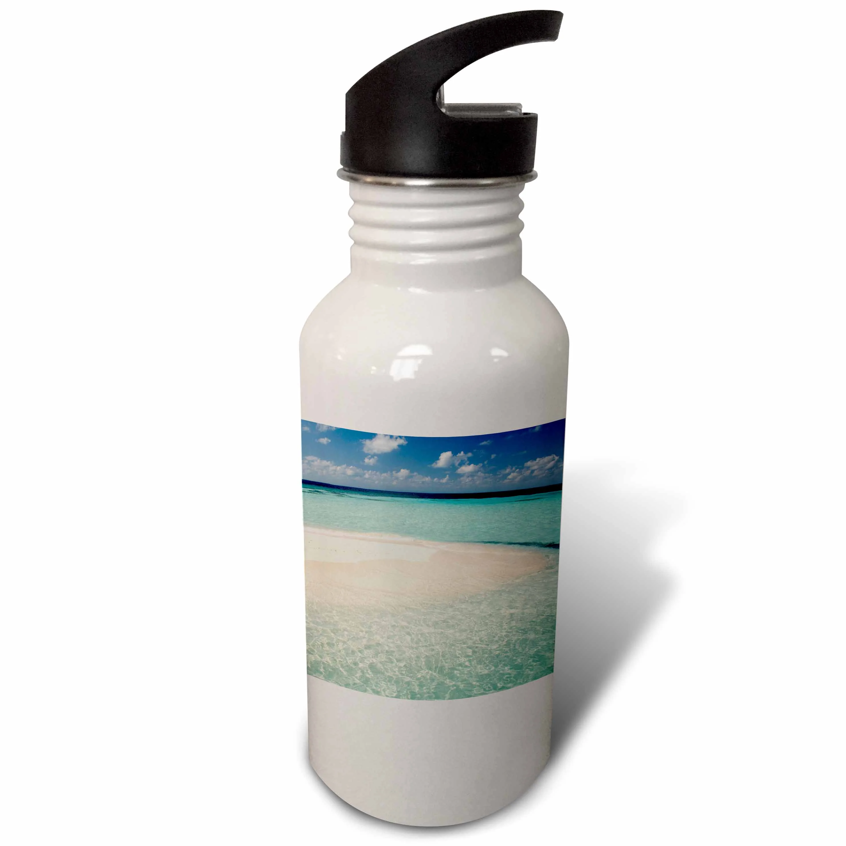 Belize, Caribbean Sea. Goff Caye, Island off the shore of Belize City. 21 oz Sports Water Bottle wb-187619-1