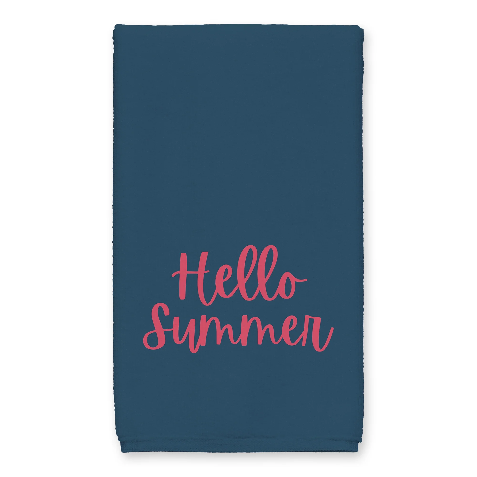 Creative Products Hello Summer Navy and Pink 16 x 25 Tea Towel Set of 2
