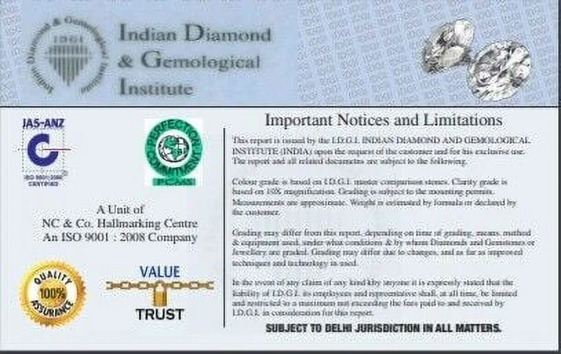 0.50ct Natural Round Diamond (I,J,SI1) Kite Chandelier Earring 14k White Gold