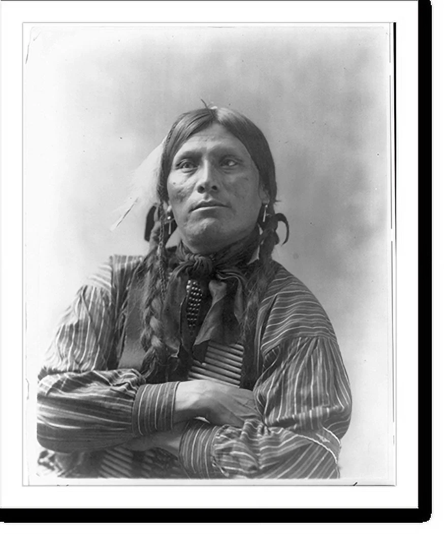 Historic Framed Print, [Kills Brave. Head and shoulders, facing slightly left], 17-7/8