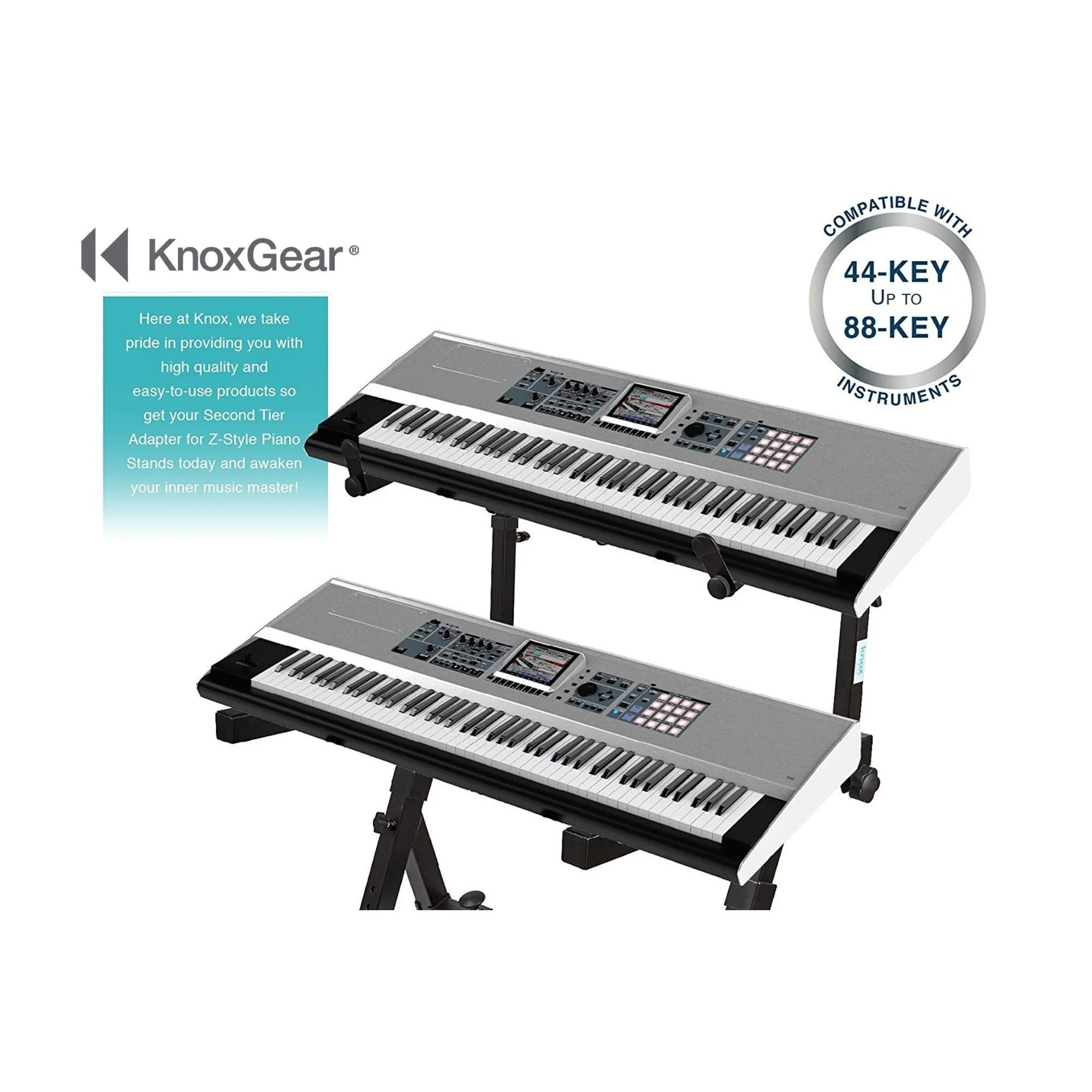 Knox Gear Z-Style Two Tier Electronic Keyboard Piano Stand (Version 2)