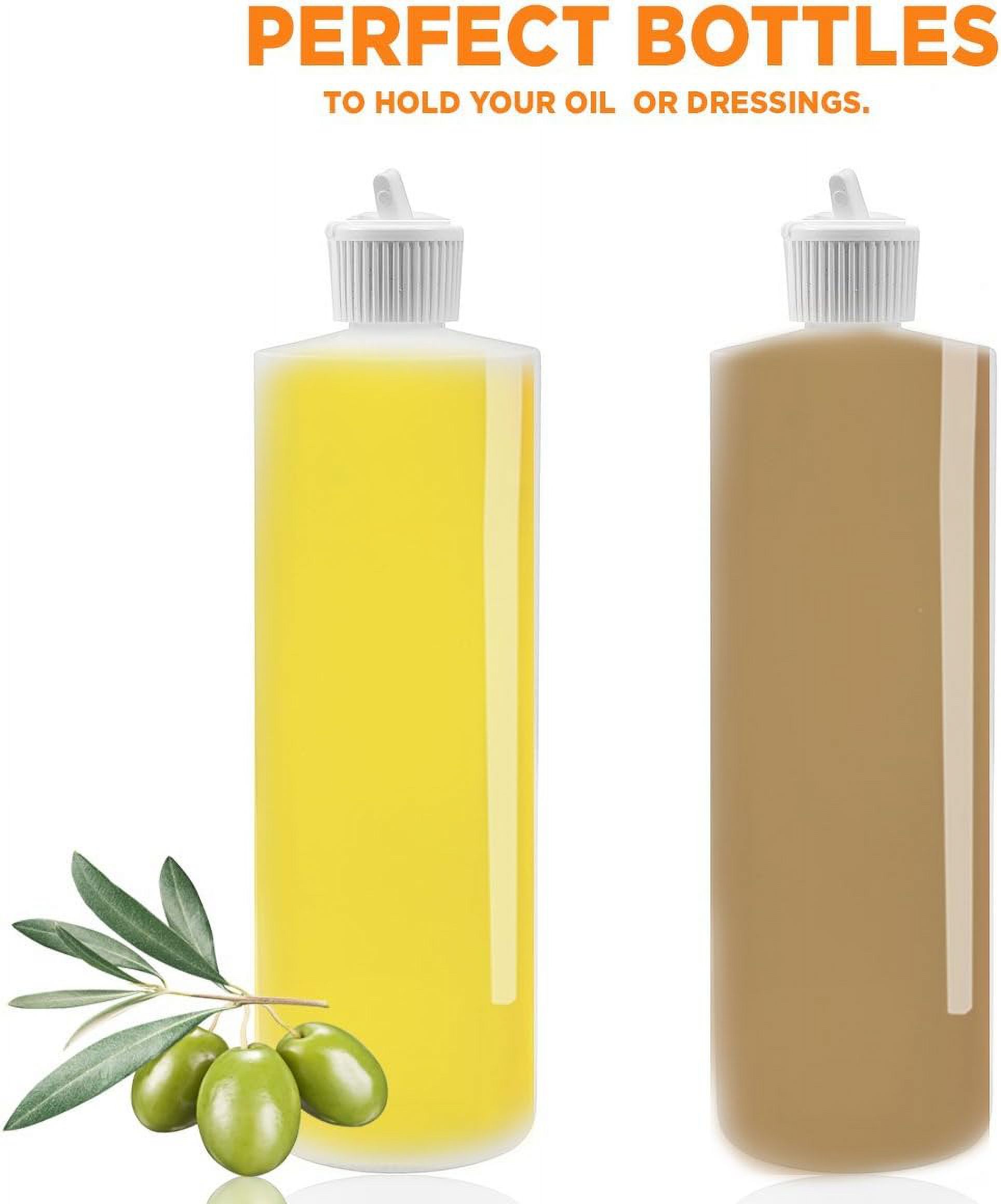 8 OZ PLASTIC CYLINDER BOTTLE WITH -TOP POUR SPOUT (6)