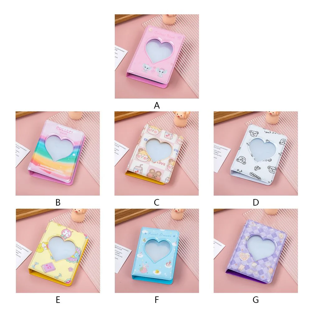 3 Inch Mini Picture Case Name Card Book Photo Card Holder Hollow Photo Storage Card Holder Card Binder Photo Album G