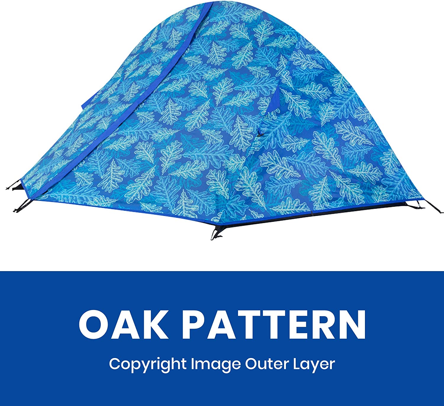 Eighteentek Camping Tent Waterproof Backpacking Instant Double Layer Travel with Oak Pattern