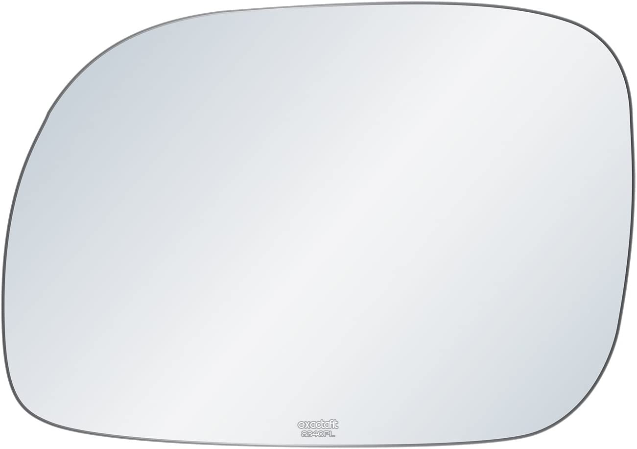 exactafit 8340PL Driver Side Mirror Left Hand Glass Replacement Fits Voyager, Grand Voyager, Town & Country, Caravan, Grand Caravan