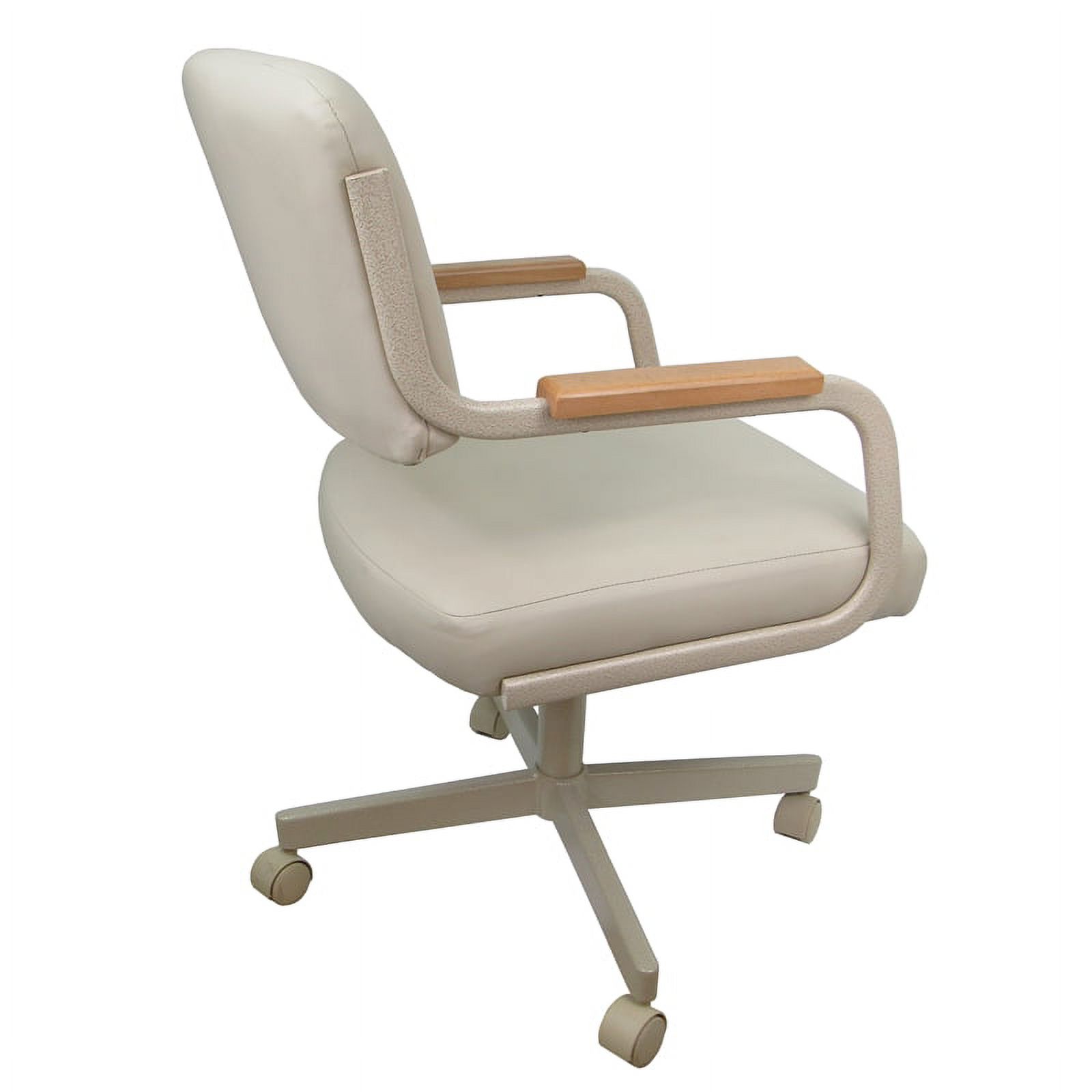Swivel Tilt Kitchen Caster Chair with Wheels M-114 - Ocean Beige - Beige Natural