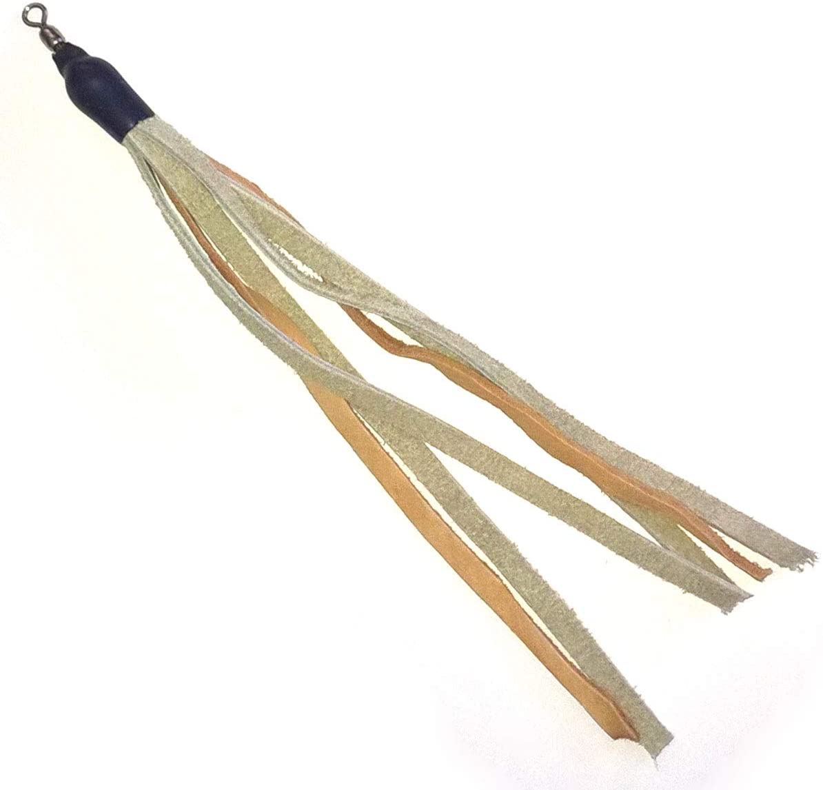 CoolCyberCats Ribbon, Leather and Fur Attachment Cat Toys - Fit Wildcat and Popular Bird and Catcher Type Wands/Poles (Leather Tassels)