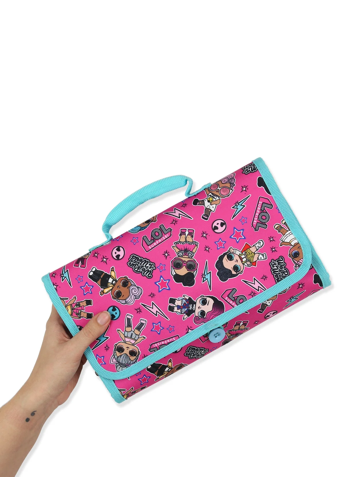 L.O.L Surprise! Girl's Tri-fold Multipurpose Collectible Toy Storage Accessory Toiletry Travel Bag Case, B20LO45881