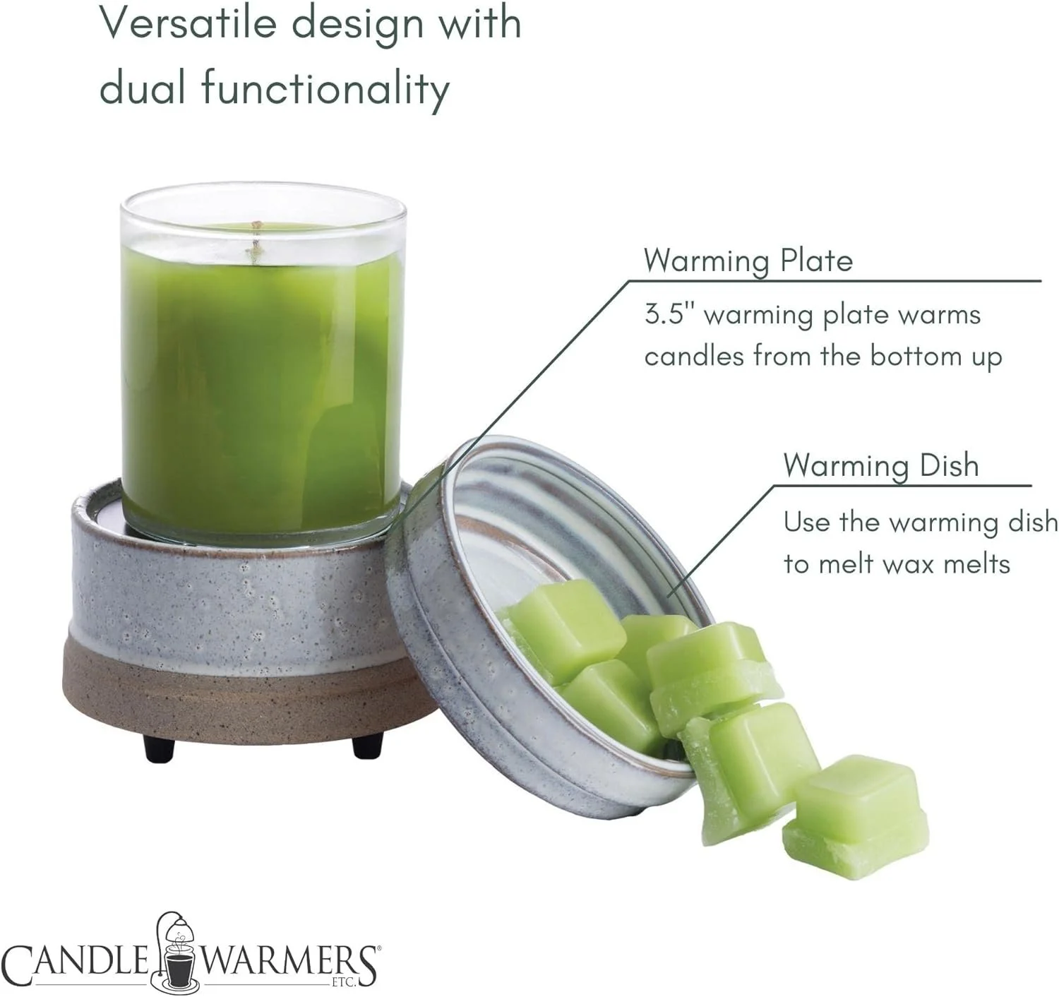 2-in-1 Fragrance Warmers, Rustic White