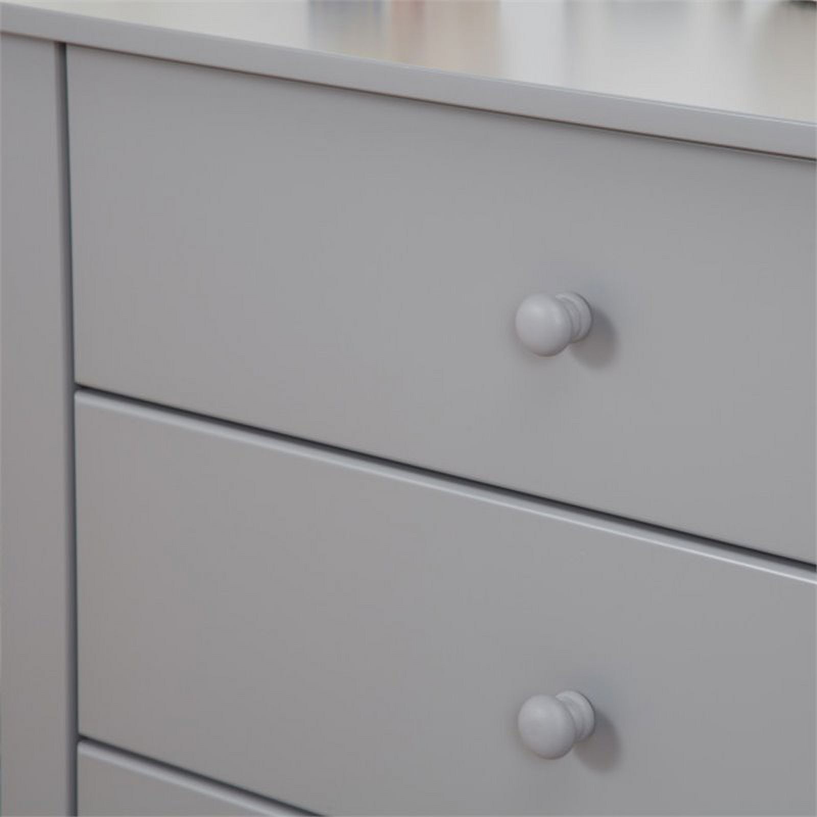 4-in-1 Convertible Crib and Dresser with Removable Changing Tray Set in Gray