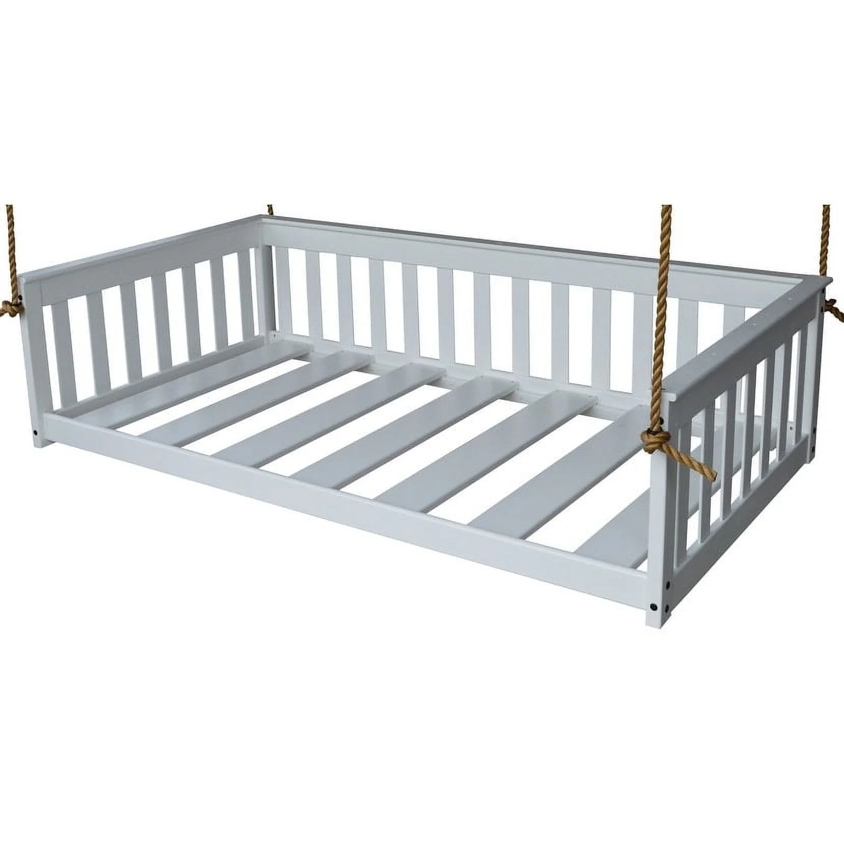 Kunkle Holdings LLC Pine Twin Size Mission-Style Daybed with Rope Black Natural