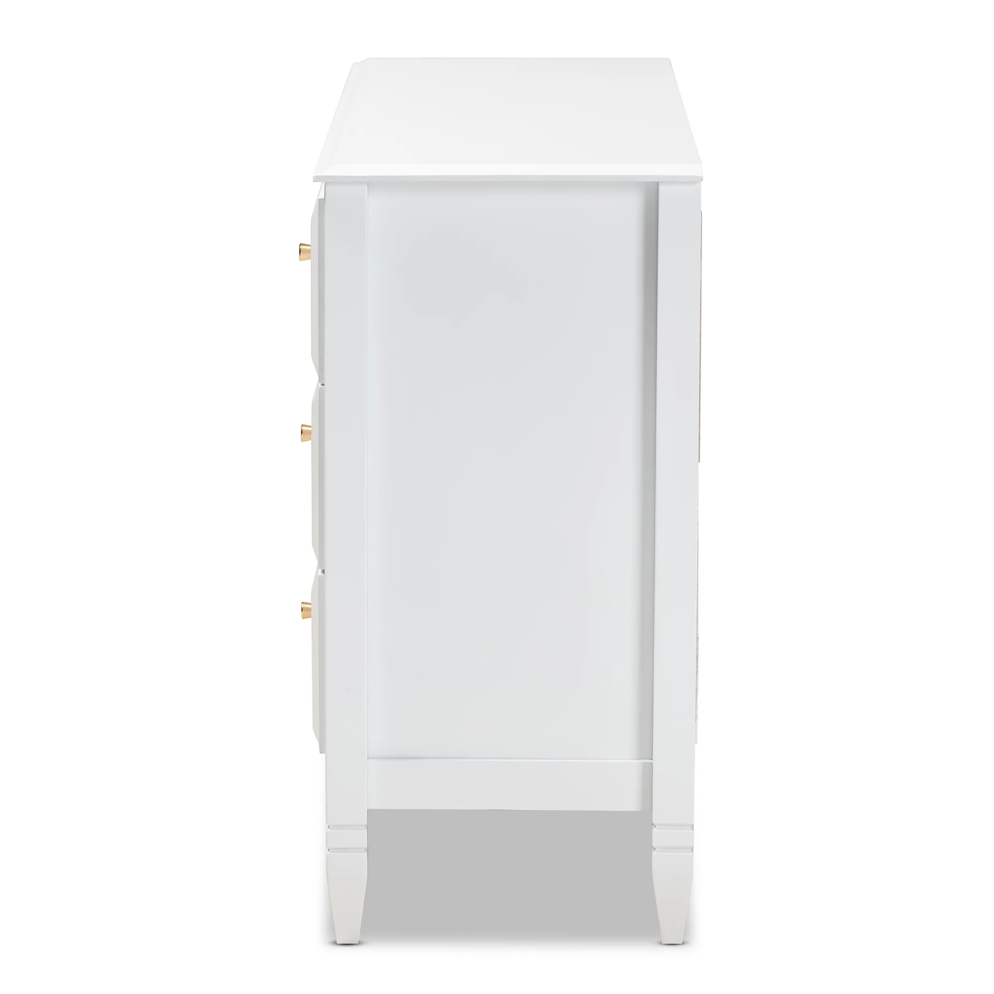 Baxton Studio Naomi Classic and Transitional White Finished Wood 6-Drawer Bedroom Dresser