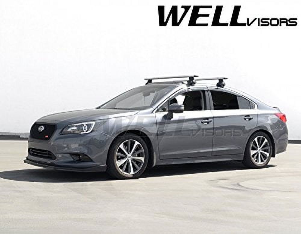 WellVisors Replacement 2015-Present Subaru Legacy Side Rain Guard Window Visors Deflectors Chrome Trim 3-847SU014