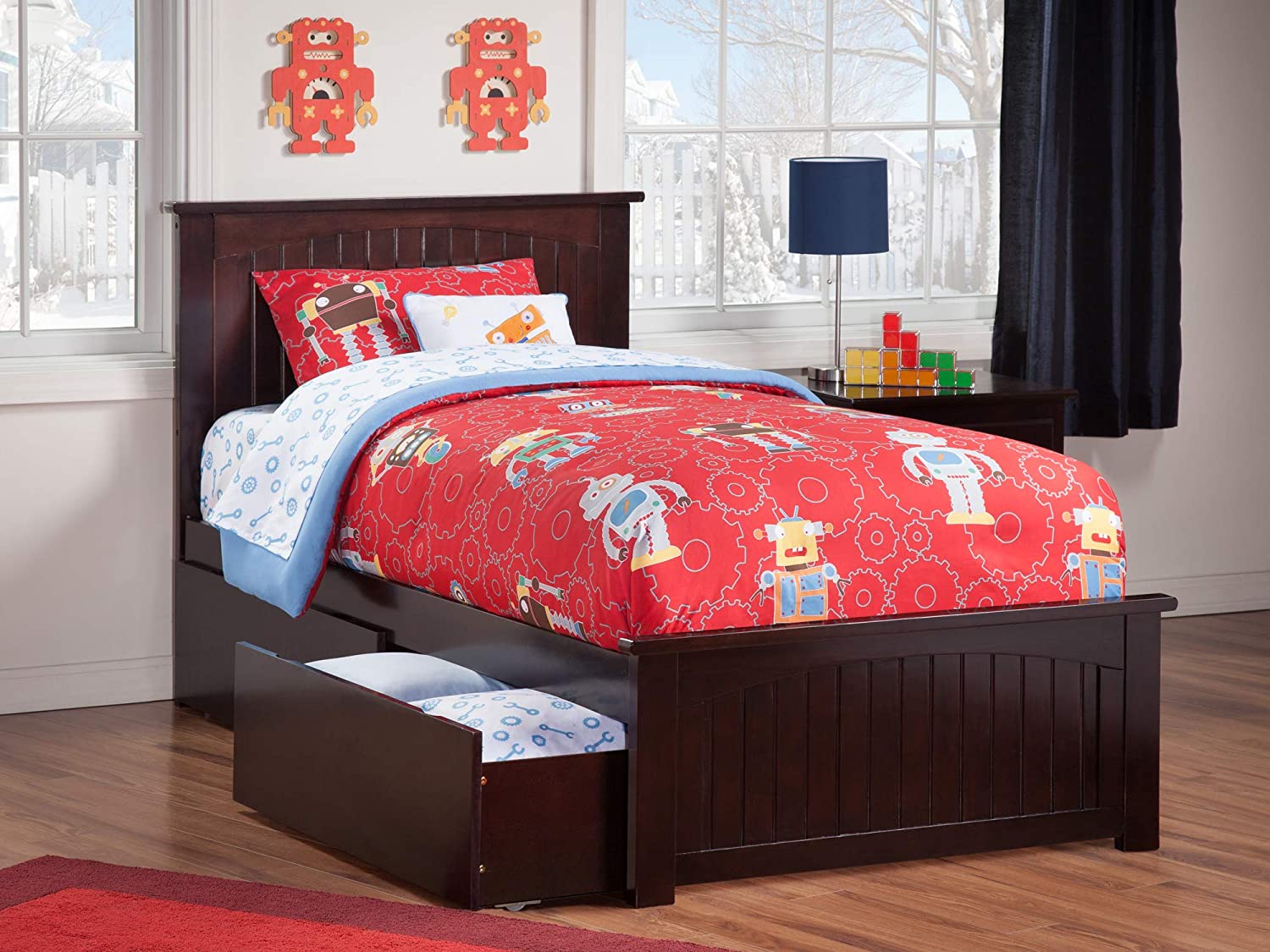 Nantucket Matching Foot board Urban Bed Drawer x 1 - Espresso, Twin Extra Large