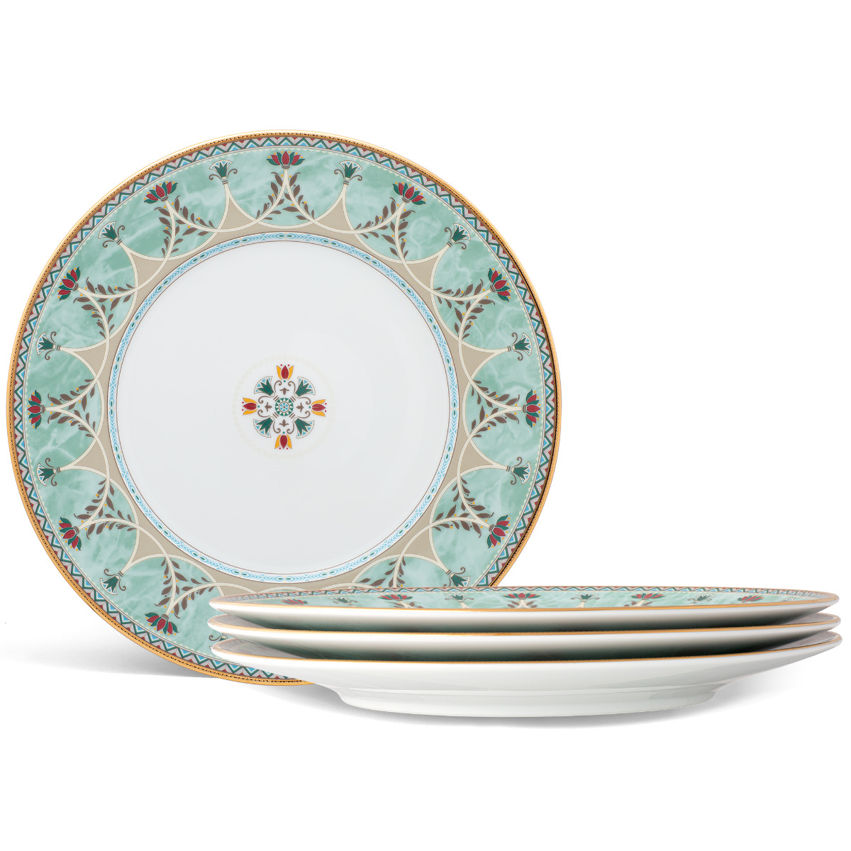 Noritake Serene Garden Set of 4 Dinner Plates