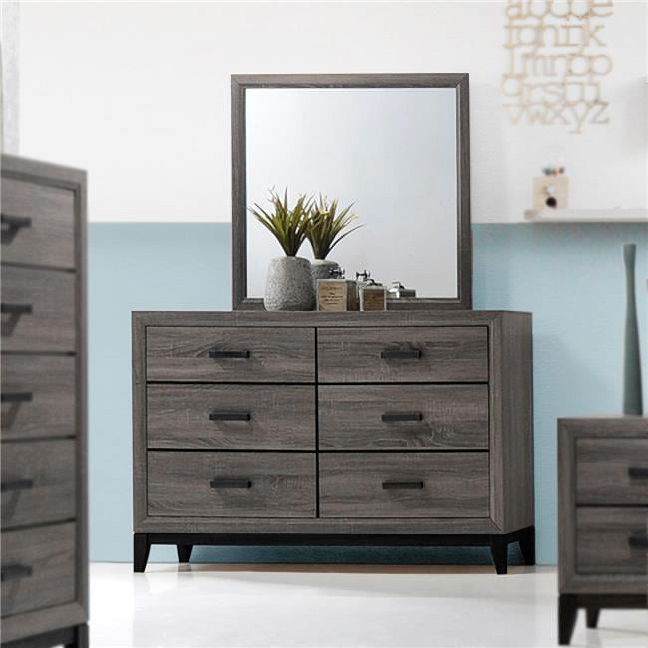 Ambroise Dresser - Grey & Black, 37 x 59 x 17 in.