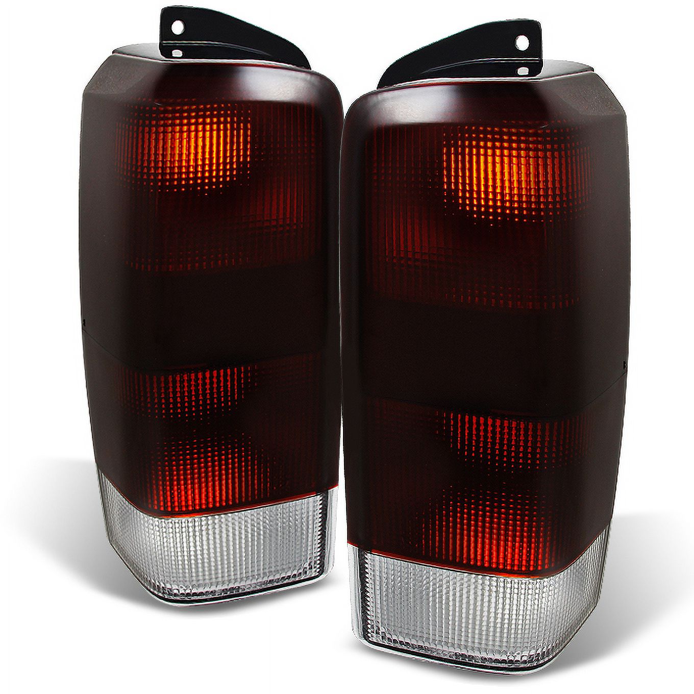 AKKON - For Jeep Cherokee SUV Red Smoke Lens Tail Lights Taillights Brake Lamp Signal Replacement Left + Right