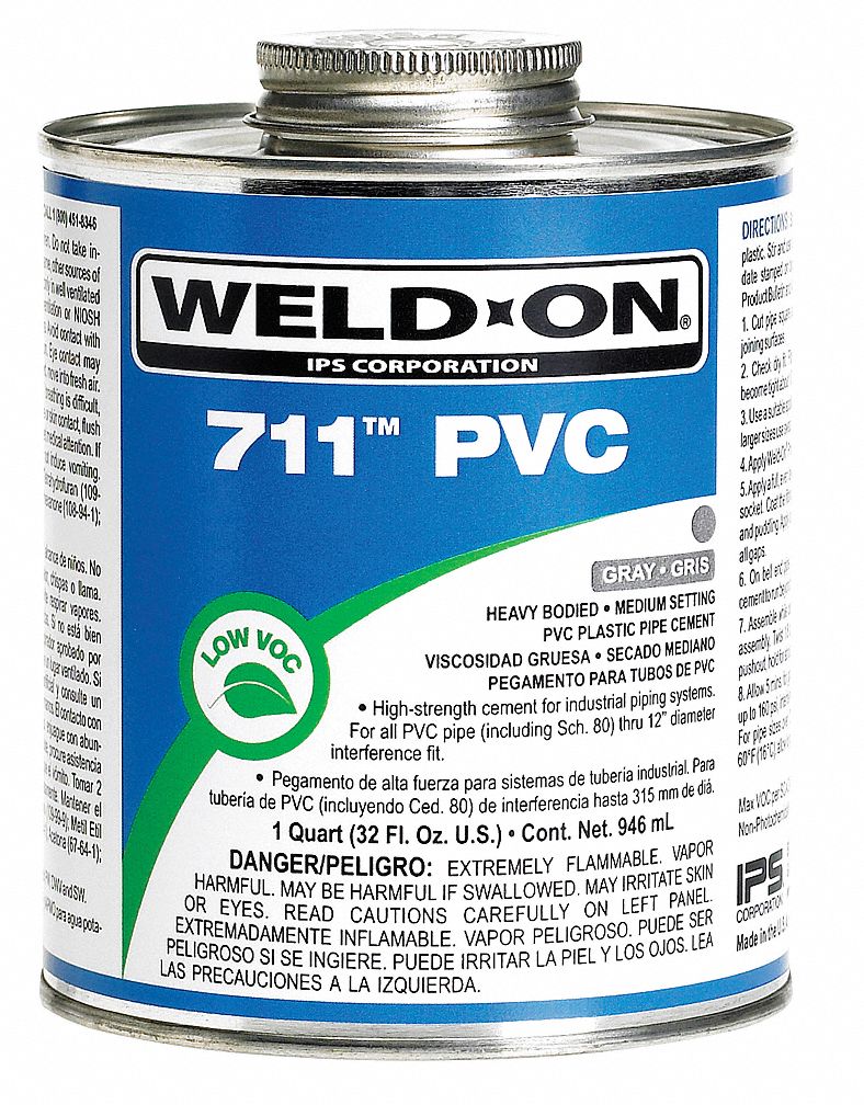 Weld-On Pipe Cement,16 fl oz,Gray  13975