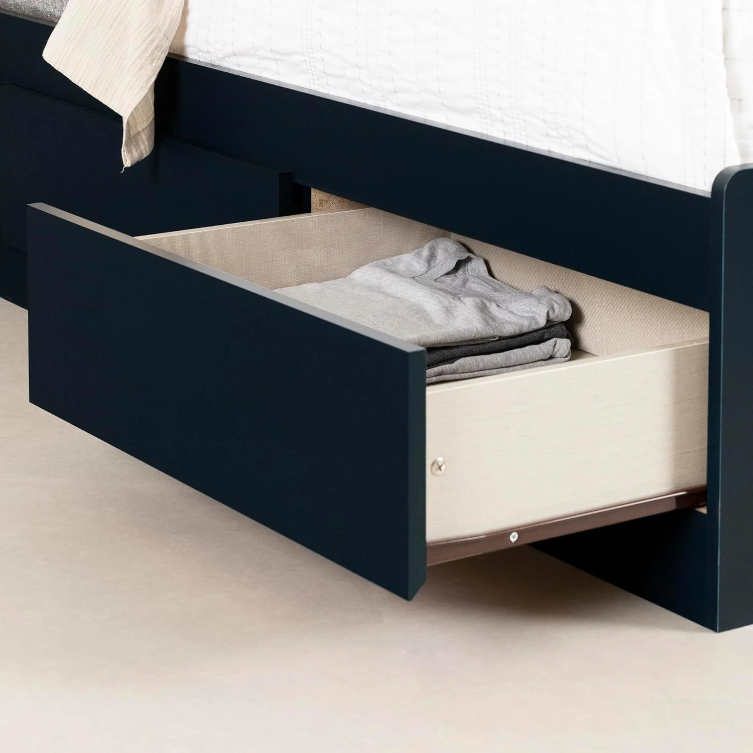 Hazen Mates Bed With 3 Drawers, , Navy Blue
