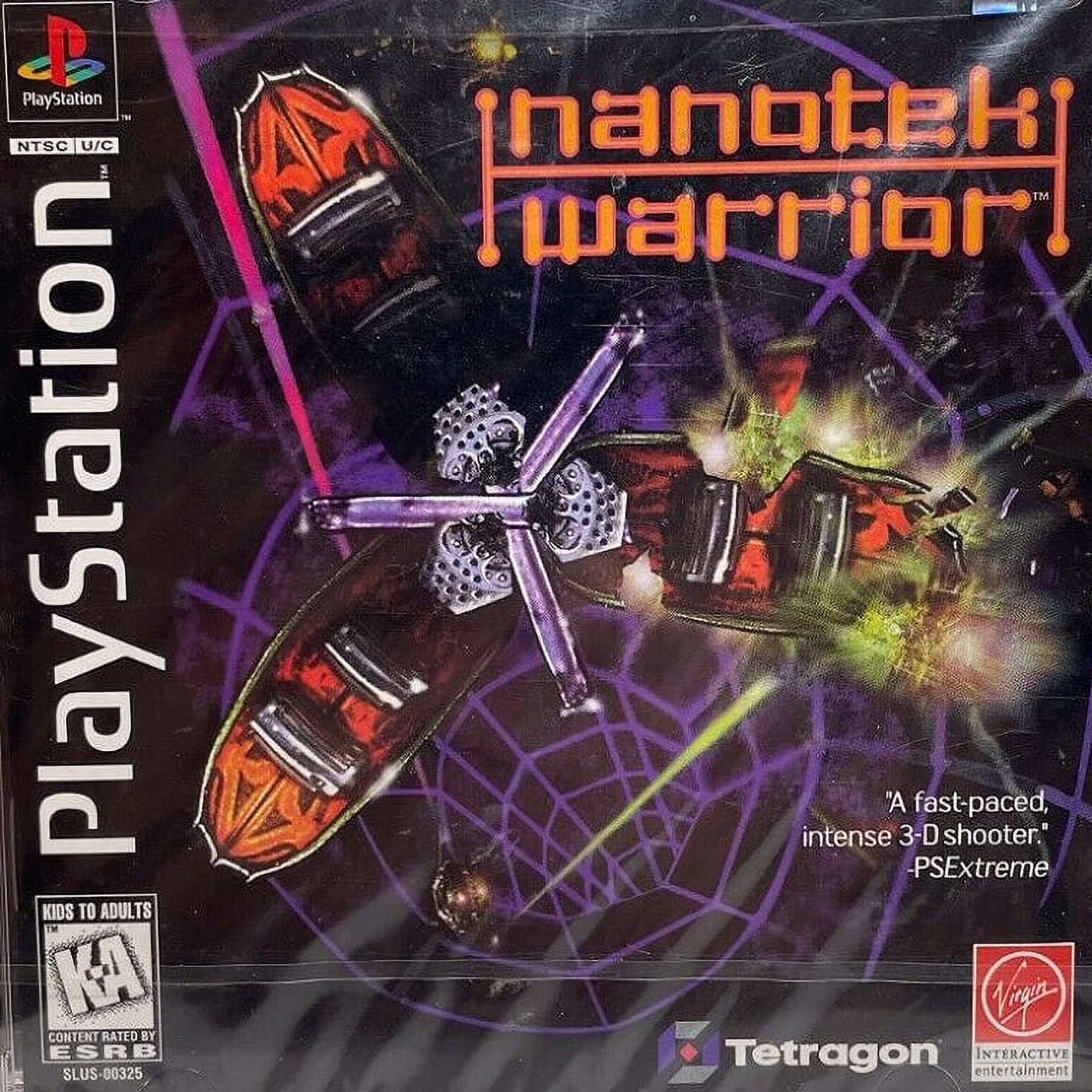 Restored Nanotek Warrior (Sony PlayStation 1, 1997) Shooter Game (Refurbished)