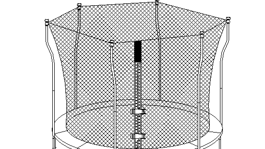 FT-3408 Enclosure Netting for the 14' Independent 6 Pole Unit for Sportspower- OEM Equipment