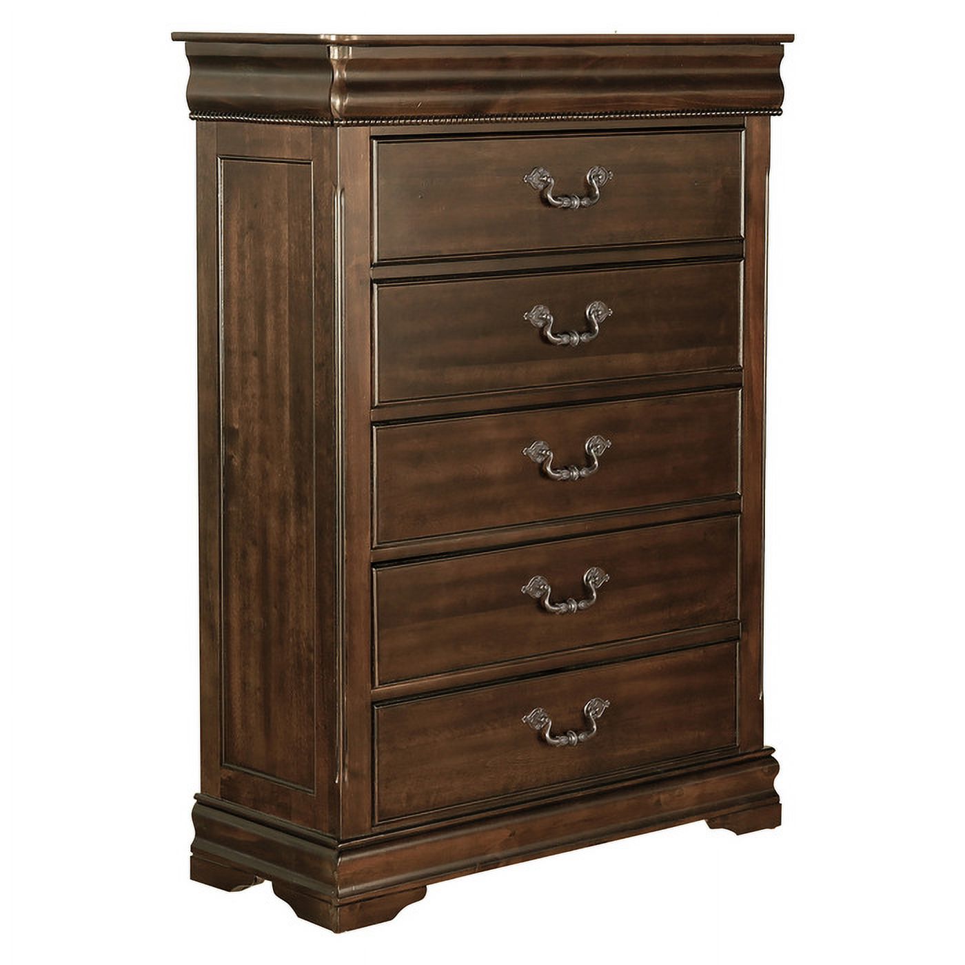 Home Elegance 1869-9 52 x 15.75 x 38 in. Mont Belvieu Chest with Hidden Drawer - Dark Cherry