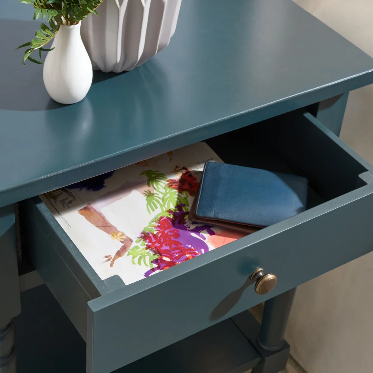 SAFAVIEH Tami Nightstand With Storage Drawer Teal