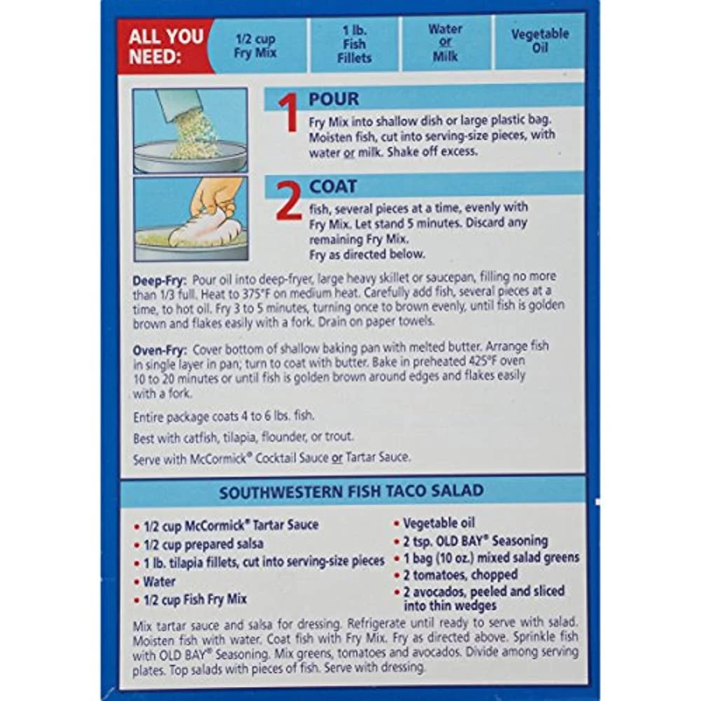 Golden Dipt Fish Fry Seafood Fry Mix, 10 oz (Pack of 8)