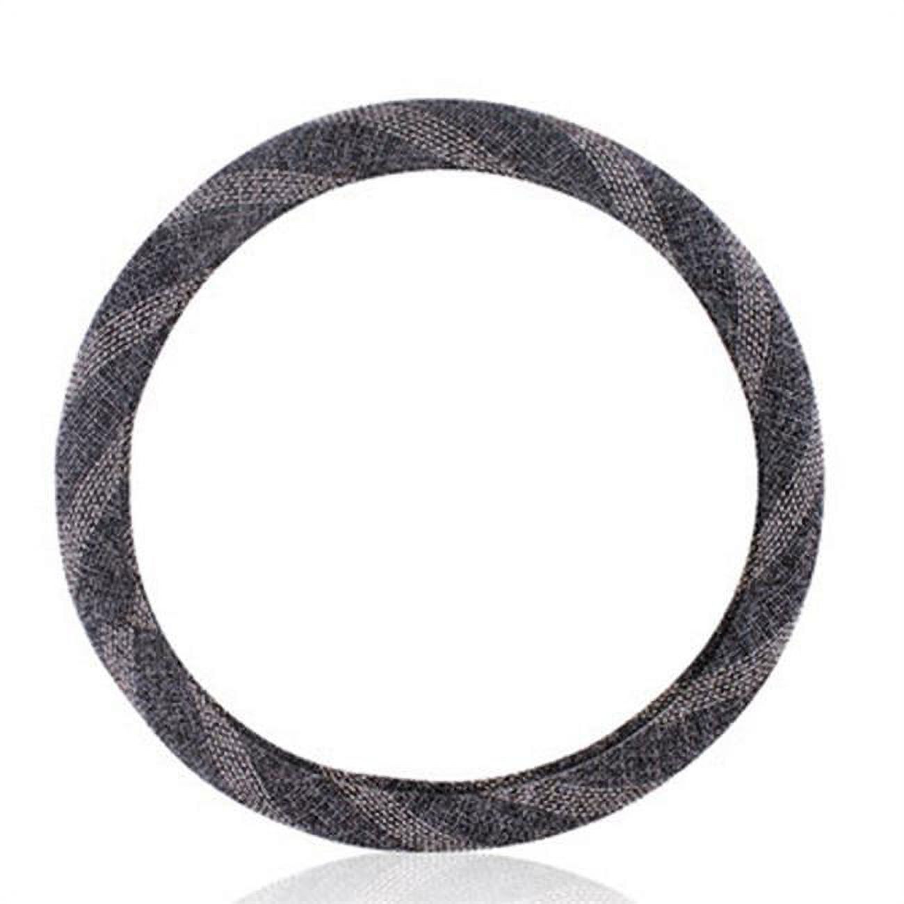 Simple Design High-quality Sweat Absorption Steering Wheel Cover, Blue & White