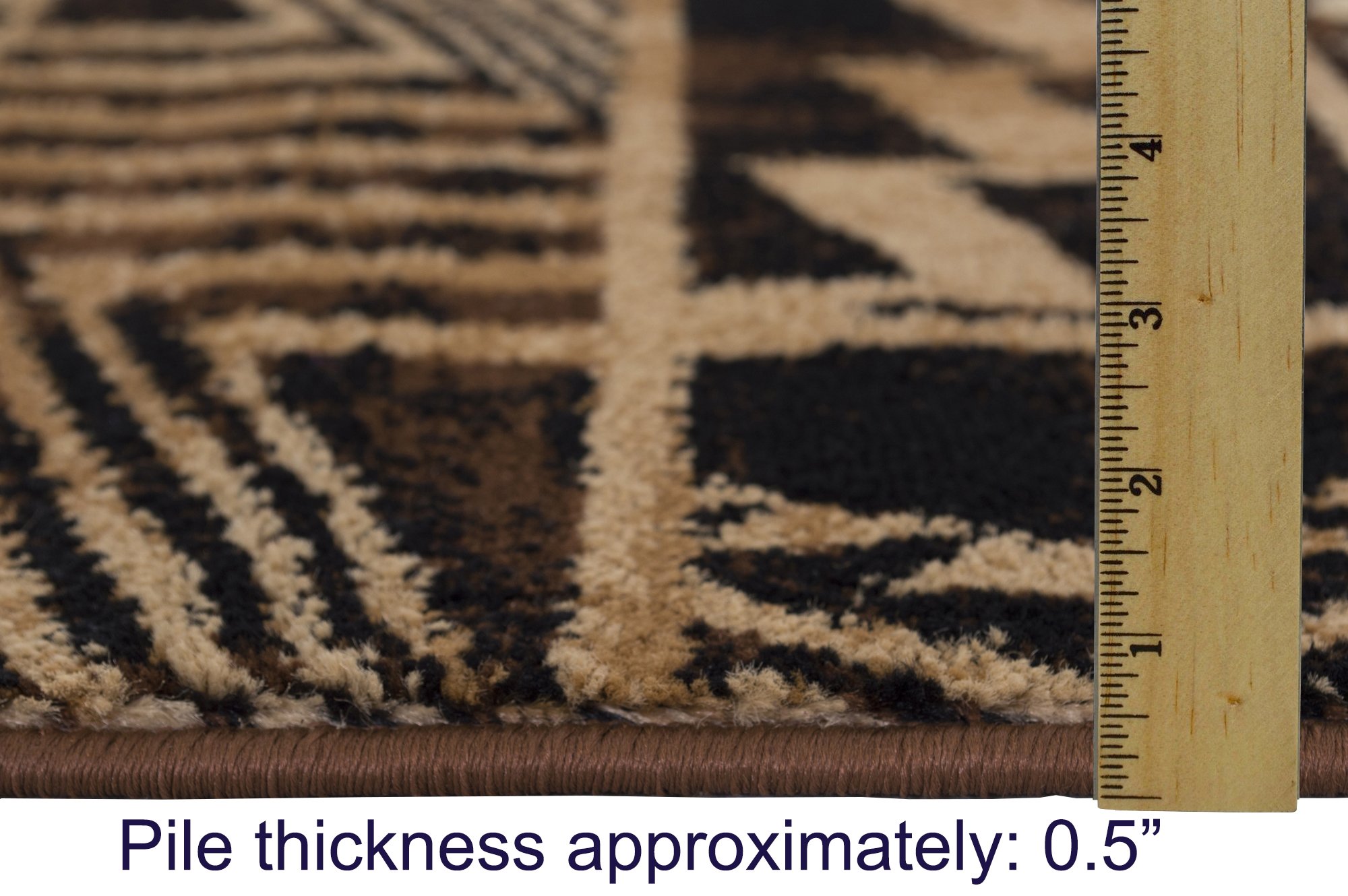 Lodge Cabin Nature and Animals Area Rugs 2x7 Runner Nature Pattern Cabin Area RugAbstract, Chocolate Brown/Beige-Rabbit/Deer/Moose/Birds