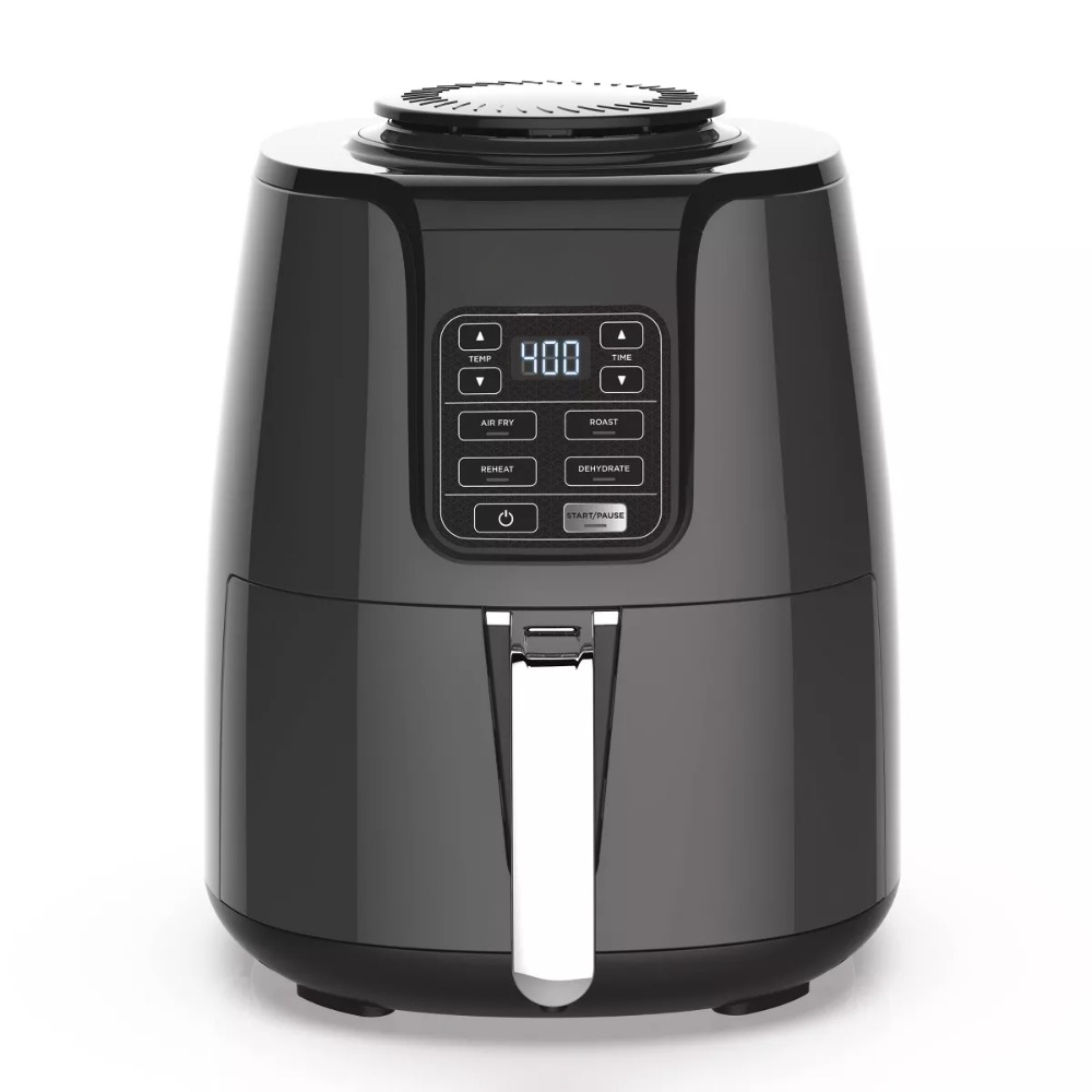 AF101 4qt Air Fryer Easy-to-clean Basket and Crisper Plate Black