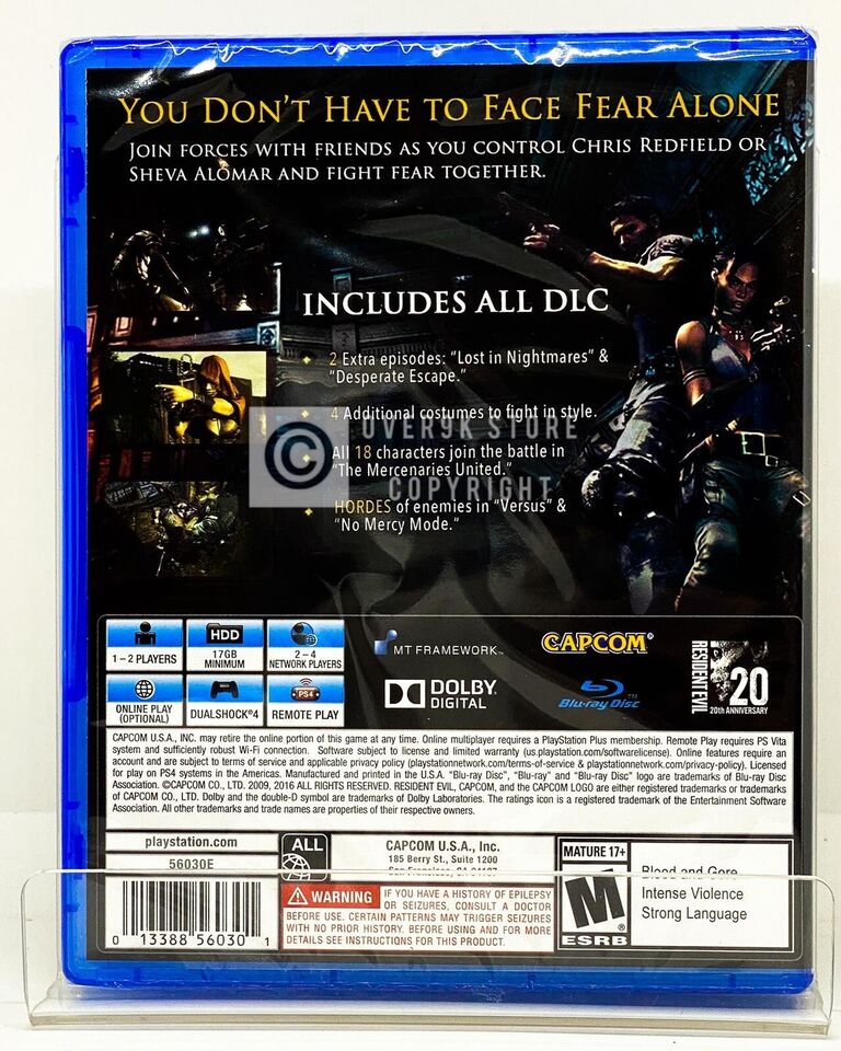 Resident Evil 5  PlayStation 4  Video Game