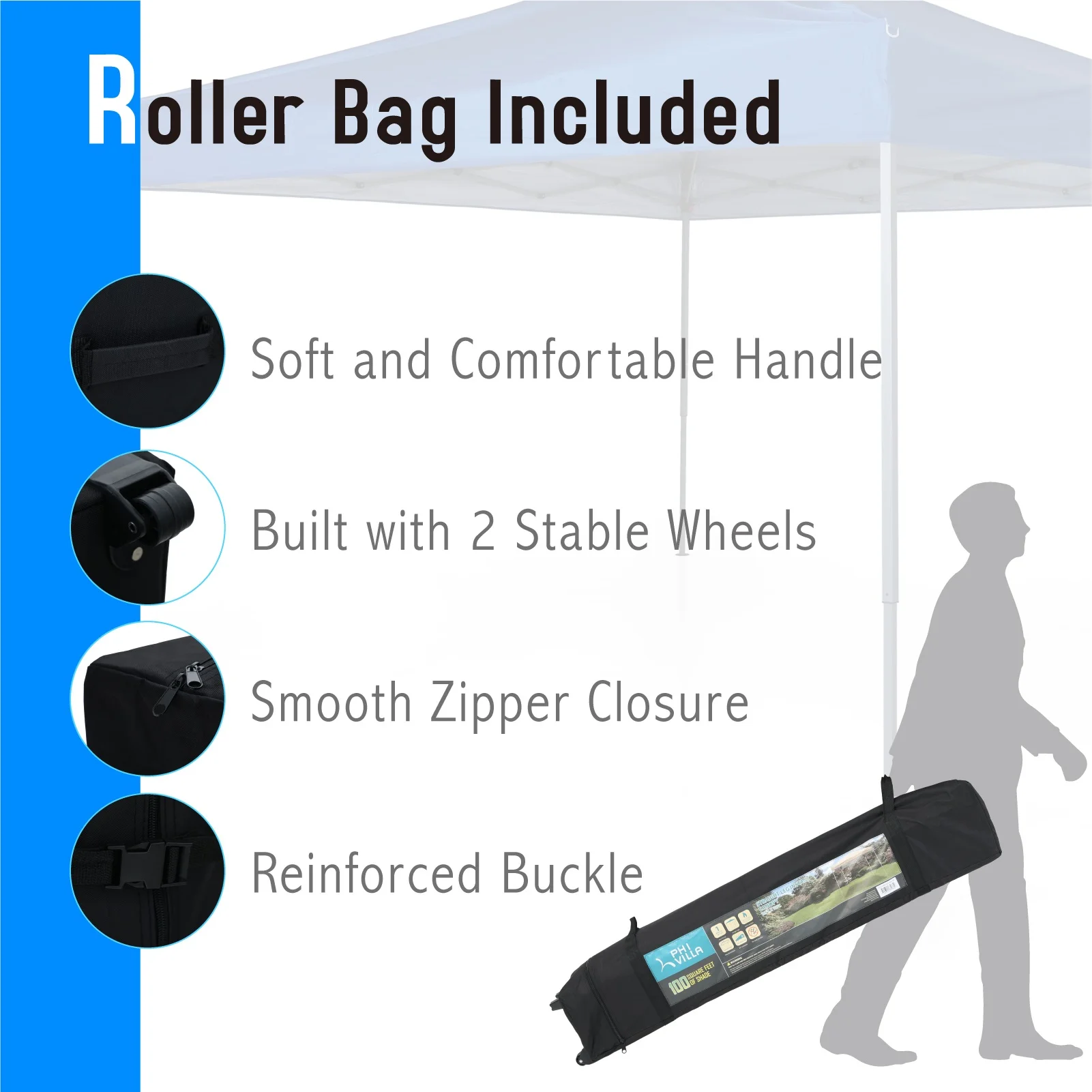 10'x10' Striaght Leg Canopy, Blue