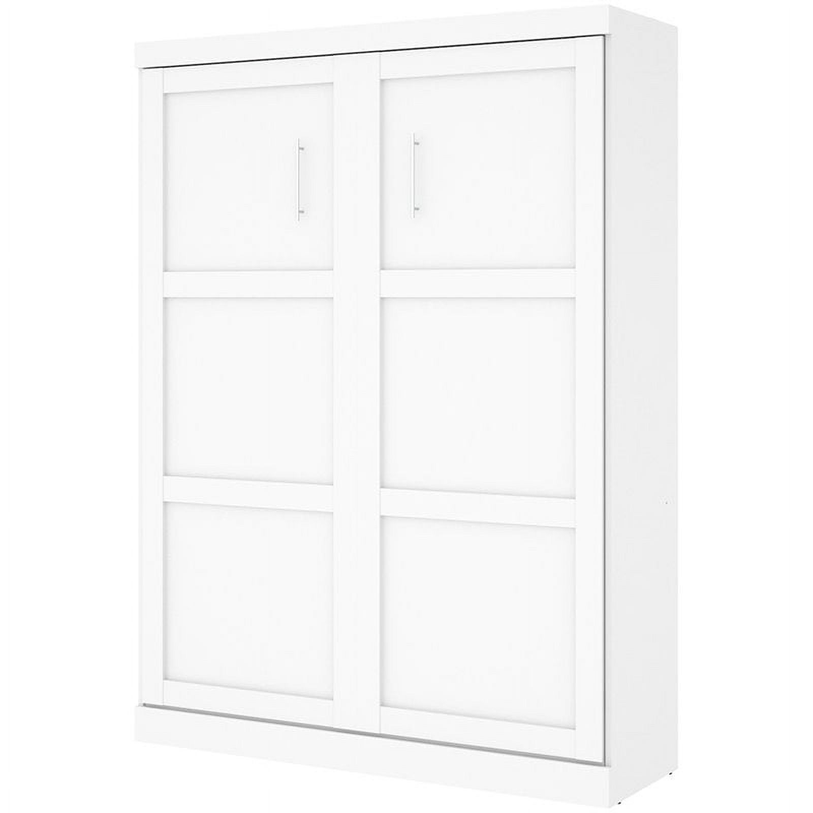 Atlin Designs 2 Piece Queen Wall Bed Set in White and Gray