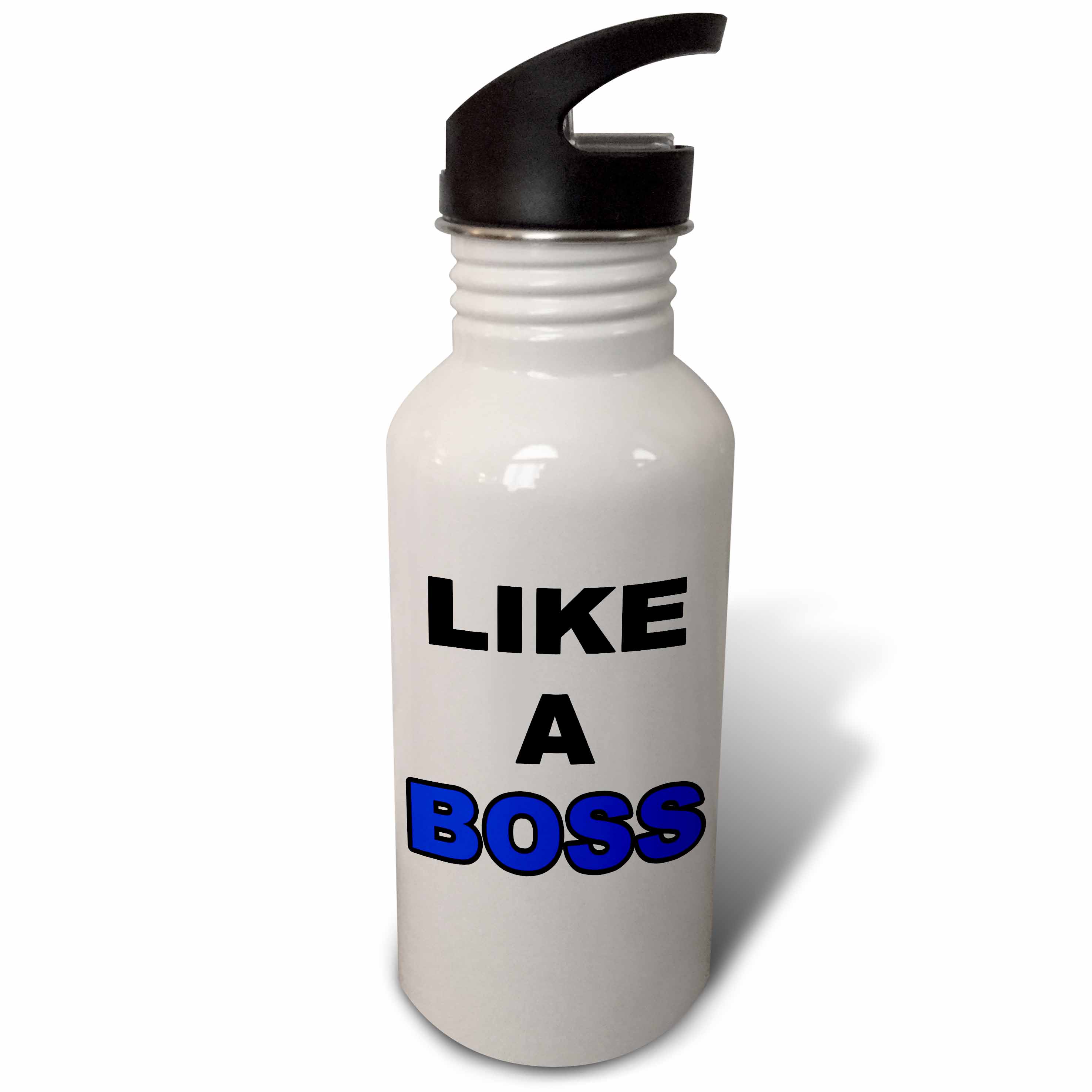 Like a boss, Blue, 21 oz Sports Water Bottle wb-159646-1