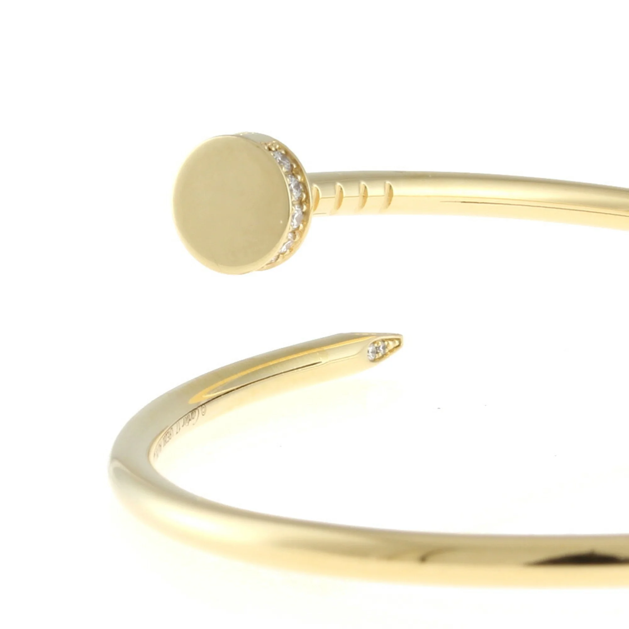 Pre-Owned Cartier CARTIER Juste Uncle Small #17 Bangle 18K K18 Yellow Gold Diamond Women's (Good)