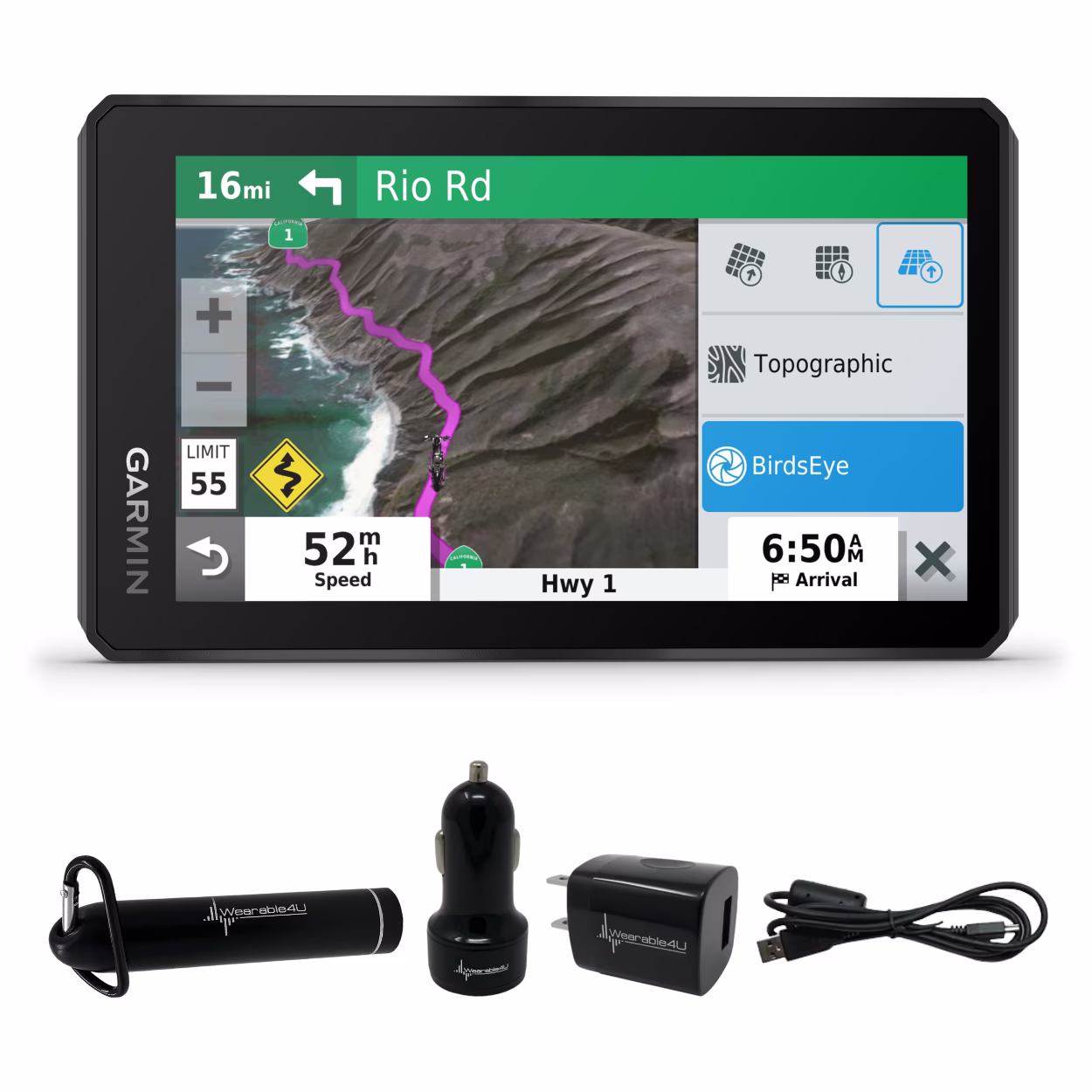 Garmin Zumo XT, All-Terrain Motorcycle GPS Navigation 5.5-in with Power Pack