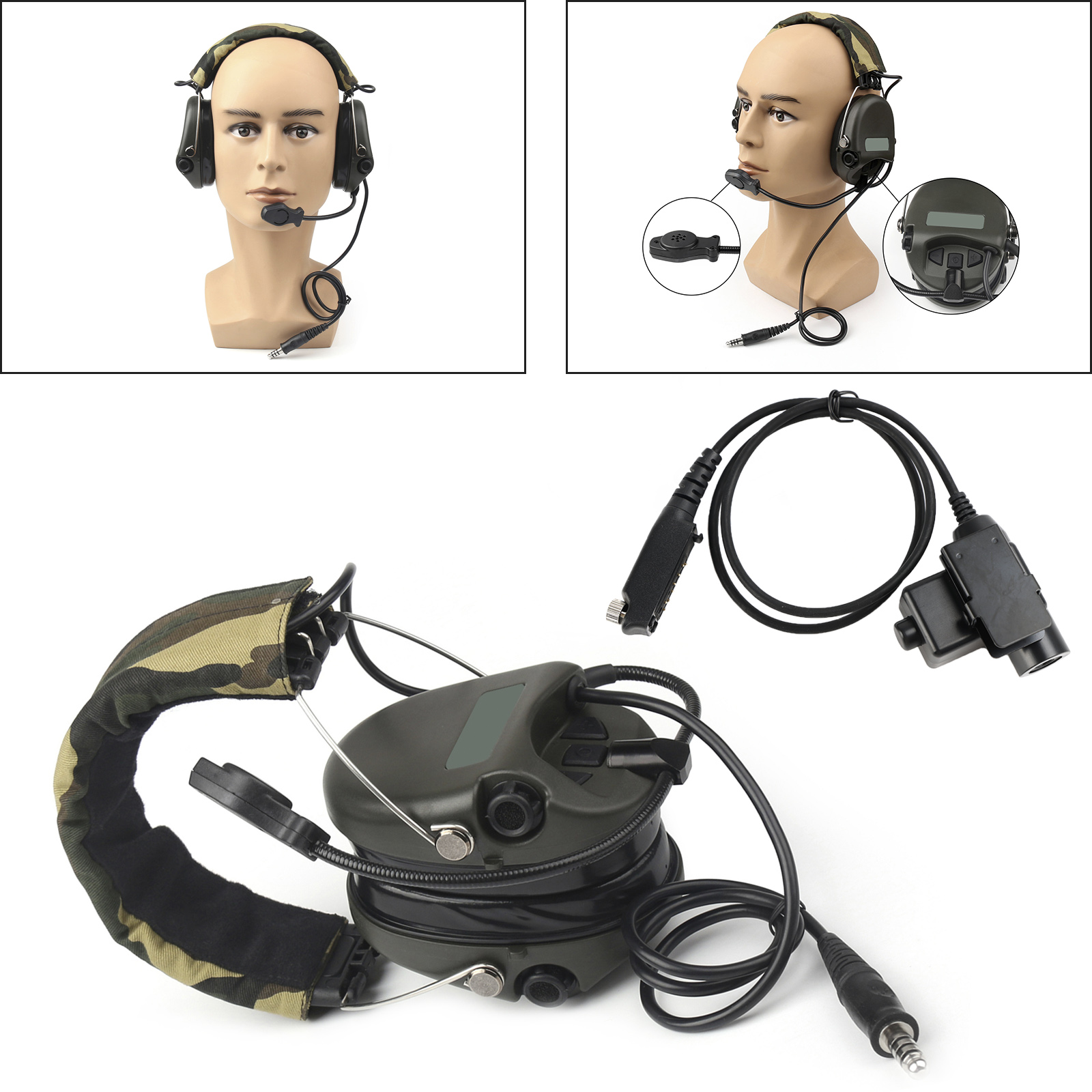 H60 Sound Pickup Noise Reduction CS Headset for Sepura STP8000, STP8030, STP8035