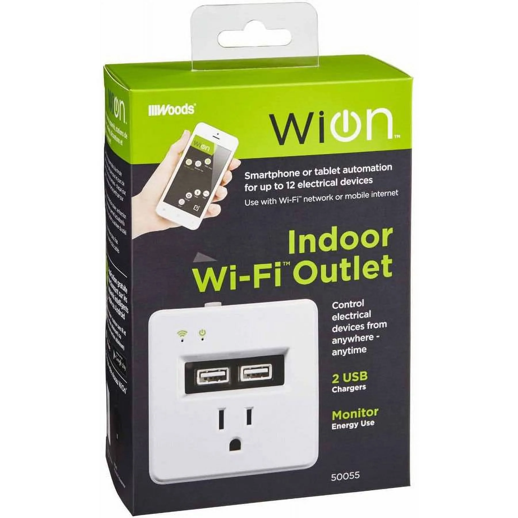 WiOn 50055 Smart Outlet, No Hub Required