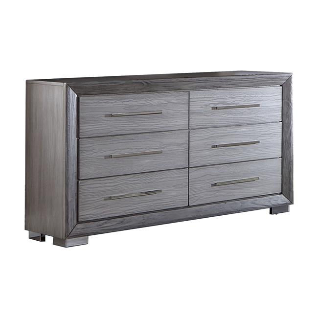 58 in. Reno Dresser with 6 Drawers, Gray