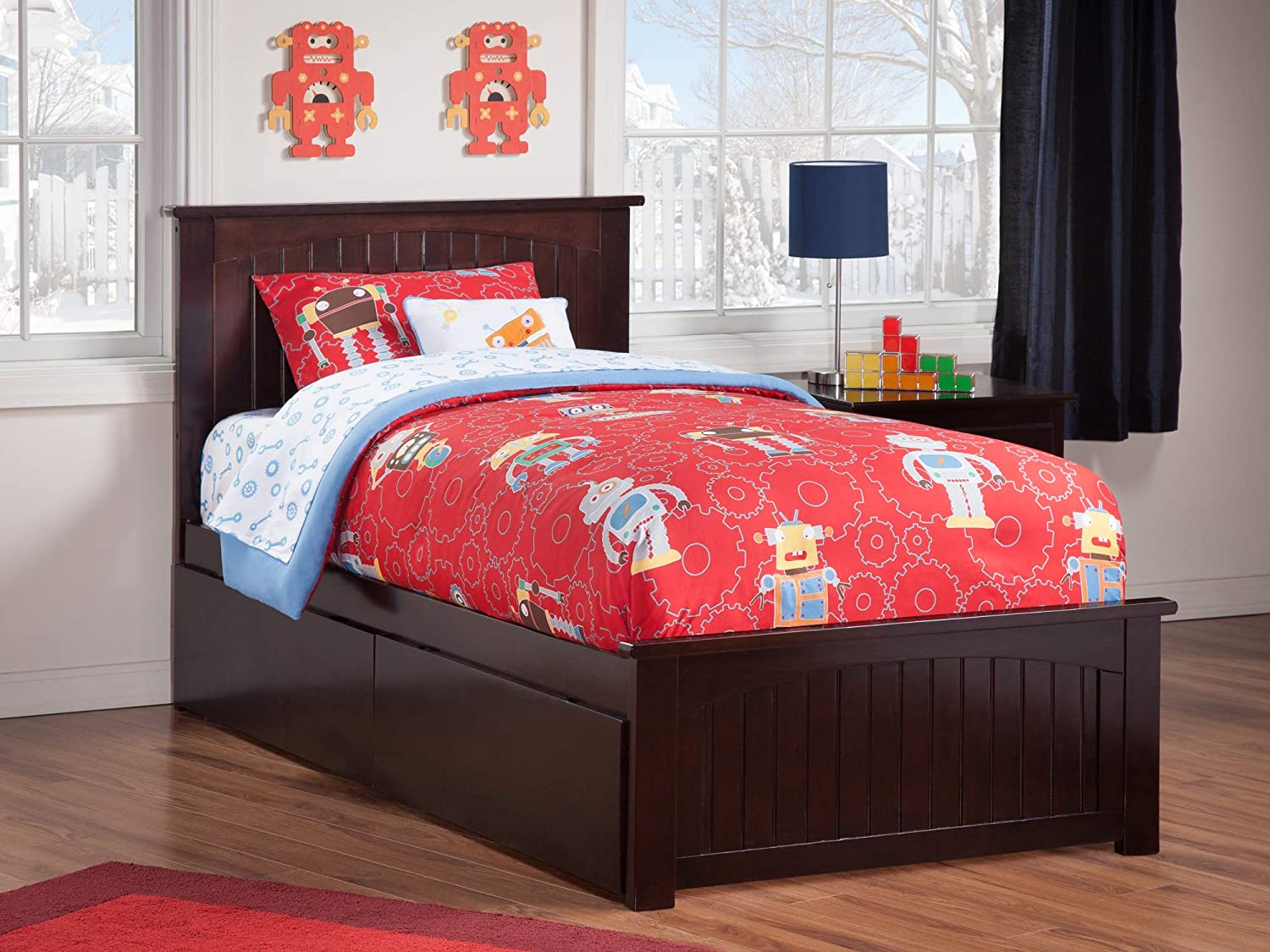 Nantucket Matching Foot board Urban Bed Drawer x 1 - Espresso, Twin Extra Large