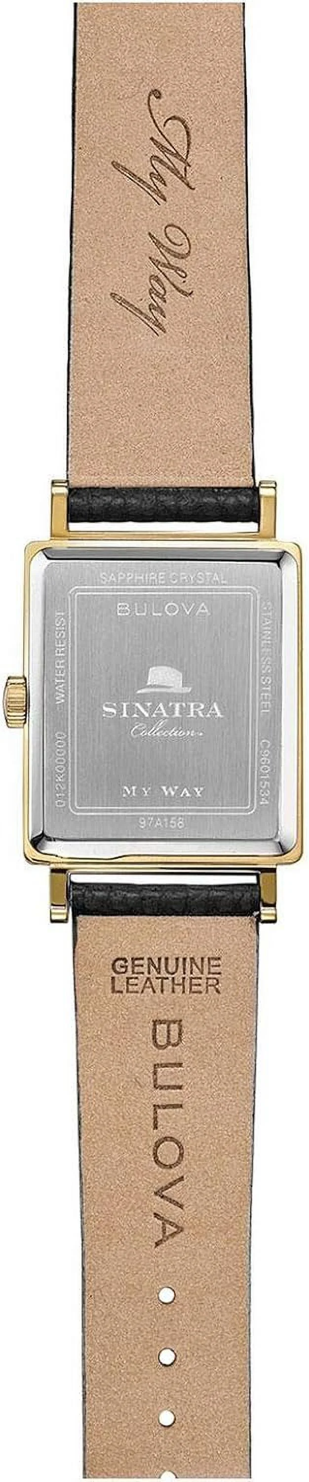 Bulova Frank Sinatra My Way Leather Mens Watch 97A158