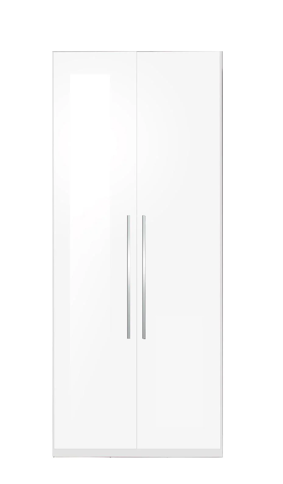 White High Gloss Dresser, Chest & Wardrobe Set 3P MOMO ESF Modern MADE IN ITALY